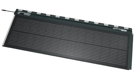 Produktbild der PREFA Solardachplatte mit PV-Kabel