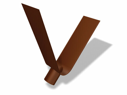 PREFA Saumrinnenstutzen aus Aluminium, braun, Ø 100 mm, zuverlässige Anschlusslösung für Dachrinneninstallation.