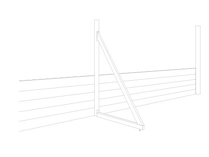 Possible mounting of an additional support Montage des Hochwasserschutzsystem von PREFA und Anbringen von Abstützungen