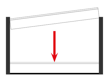 Inserting additional barrier panels PREFA Hochwasserschutz Einführung von weiteren Dammbalken in die Führung der Grundprofile