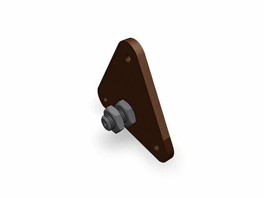 PREFA Wandmontageplatte mit M10 Gewinde und Mutter, ideal für eine sichere Befestigung.