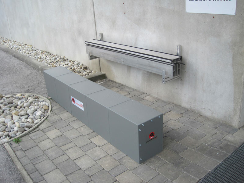 PREFA Hochwasserschutz Aluminium-Wandhalterung für die optimale Lagerung Aluminium-Wandhalterung für den PREFA Hochwasserschutz