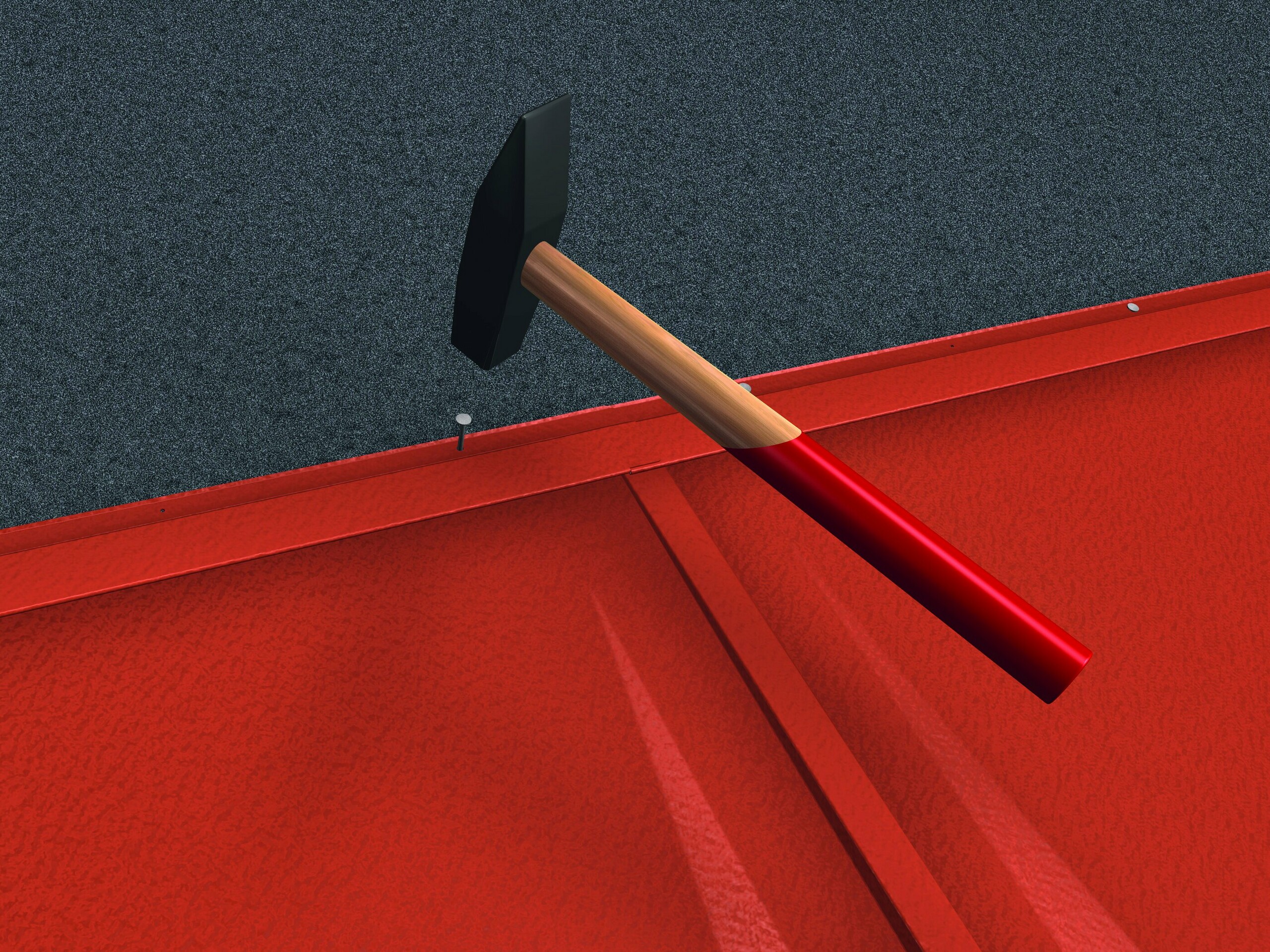 Verlegung PREFA Dachplatte R.16 Haftleiste Die PREFA Dachplatte R.16 wird direkt durch die Haftleiste auf der Vollschalung montiert.